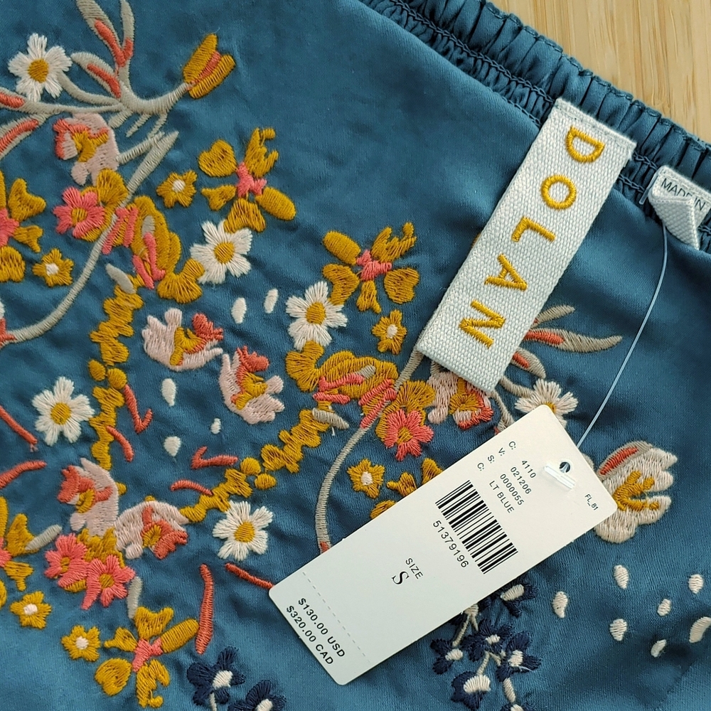 Anthropologie Hana Embroidered Peplum Cami - Picture 4 of 5